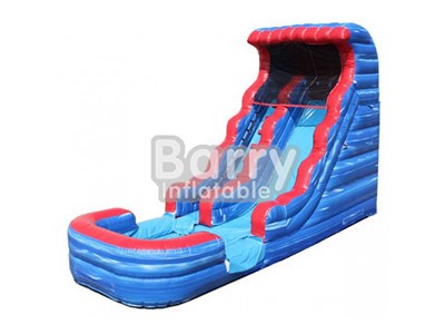 Commercial Water Slides For Sale , Blue And Red Inflatable Slide Price BY-WS-003